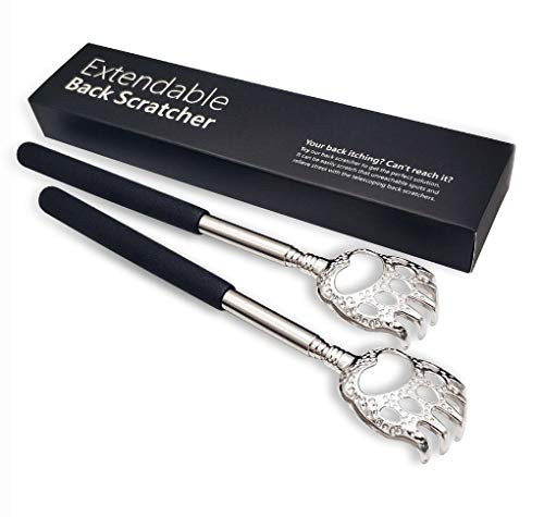 Back Scratcher Telescoping Back Scratchers for Adults Extendable Telescopic Metal Backscratcher Eliminating Back Itching 2Claws
