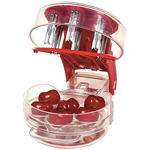 PCTC Cherry Pitter Tool HeavyDuty Cherry Pitter Remover Olive Pitter Tool  6 Cherries Red Color