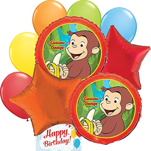 Curious George Party Supplies Birthday Balloon Decoration Bundle Curious George Party Supplies Birthday Balloon Decoration Bundle
