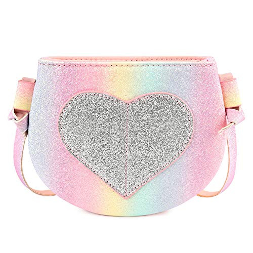 Mibasies Toddler Purse for Little Girls Rainbow kids Crossbody Bags