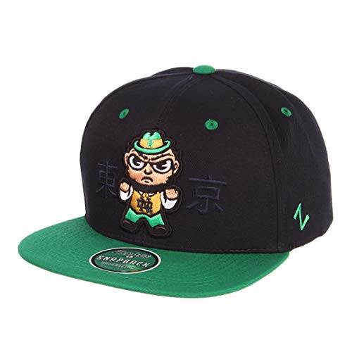 Zephyr Notre Dame Fighting Irish Z11 Adjustable Harajuku Japanese Character Snapback Cap  NCAA Flat Bill Tokyodachi Logo Baseball Hat