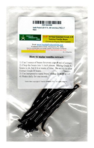 Vanilla Products USA 10 Tahitian Near Gourmet Grade AB Vanilla Beans PNG 4~5