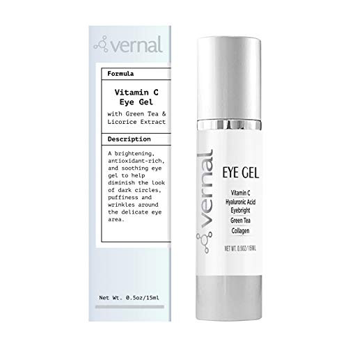 Vernal Eye Gel Treatment Antioxidant Rich Vitamins C and K Glycerin Cucumber Eyebright Collagen and Green Tea  Diminish Dark Circles Puffiness and Wrinkles Best Under Eye CreamBrighter Eyes Vernal Eye Gel Treatment Antioxidant Rich Vitamins C and K Glycerin Cucumber Eyebright Collagen and Green Tea  Diminish Dark Circles Puffiness and Wrinkles Best Under Eye CreamBrighter Eyes