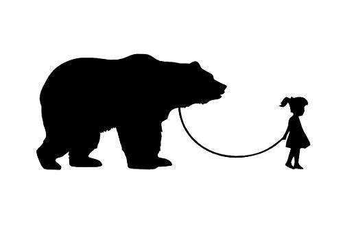 Girl Walking Bear Funny MKR Decal Vinyl Sticker Cars Trucks Vans Walls LaptopBlack55 x 23 inMKR1368 Girl Walking Bear Funny MKR Decal Vinyl Sticker Cars Trucks Vans Walls LaptopBlack55 x 23 inMKR1368