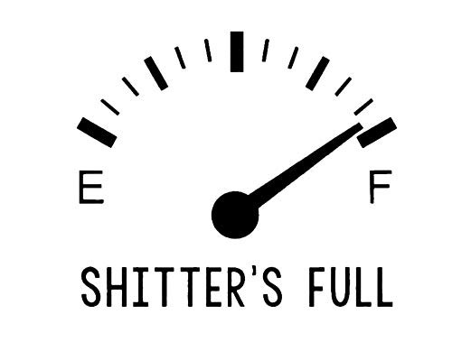 Shitters Full Funny MKR Decal Vinyl Sticker Cars Trucks Vans Walls LaptopBlack55 x 47 inMKR1465 Shitters Full Funny MKR Decal Vinyl Sticker Cars Trucks Vans Walls LaptopBlack55 x 47 inMKR1465