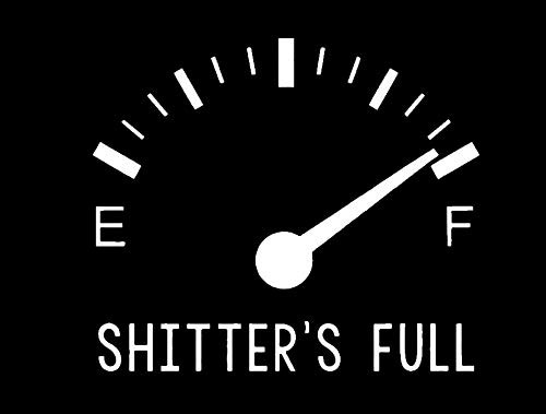Shitters Full Funny MKR Decal Vinyl Sticker Cars Trucks Vans Walls LaptopWhite55 x 47 inMKR1494 Shitters Full Funny MKR Decal Vinyl Sticker Cars Trucks Vans Walls LaptopWhite55 x 47 inMKR1494