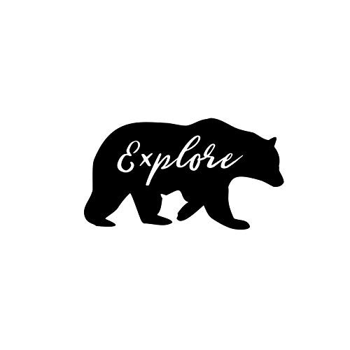 Explore Bear NOK Decal Vinyl Sticker Cars Trucks Vans Walls LaptopBlack55 x 31 inNOK1176