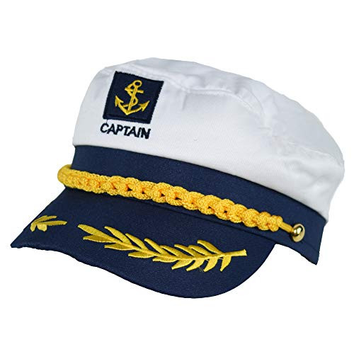 NOVELTY GIANT WWWNOVELTYGIANTCOM Adult Adjustable Yacht Captain Skipper Nautical Ship Sailor Costume Hat