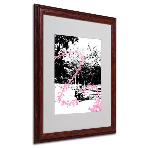 Pink Butterflies Canvas Wall Art by Miguel Paredes, Wood Frame, 16 by 20-Inch
