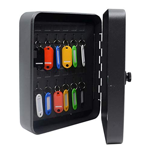 Audiology 48 Slot Key Lock Box Combination Lock Wall Mounted Key Cabinet with Key Tags  Steel Key Storage Lock Box