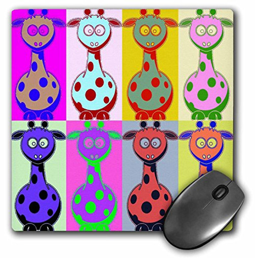 3dRose LLC 8 x 8 x 0.25 Inches Mouse Pad, Cartoon Giraffe Pop Art (mp_8064_1) 3dRose LLC 8 x 8 x 0.25 Inches Mouse Pad, Cartoon Giraffe Pop Art (mp_8064_1)