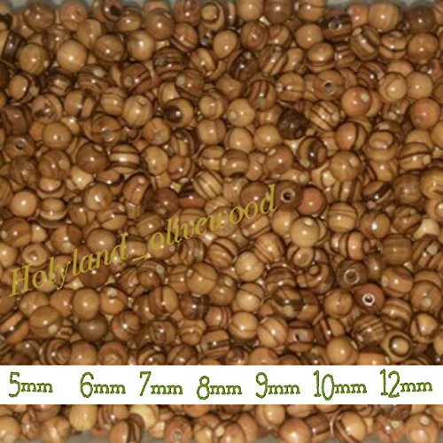5mm ~ 600 Beads Holy Land Olive Wood Top Quality Polished Bethlehem Jerusalem Bracelet Necklace