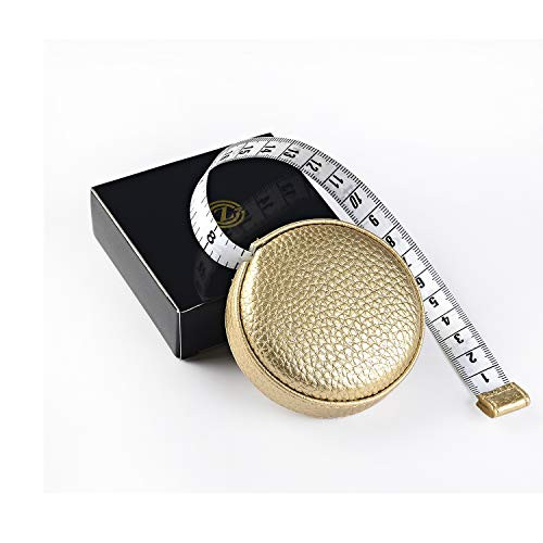 3m120 Tape Measure Body Measuring Tape for Body Cloth Tape Measure for Sewing Fabric Tailors Medical Measurements Tape Dual Sided Leather Tape Measure Retractable Gold 1 Pack