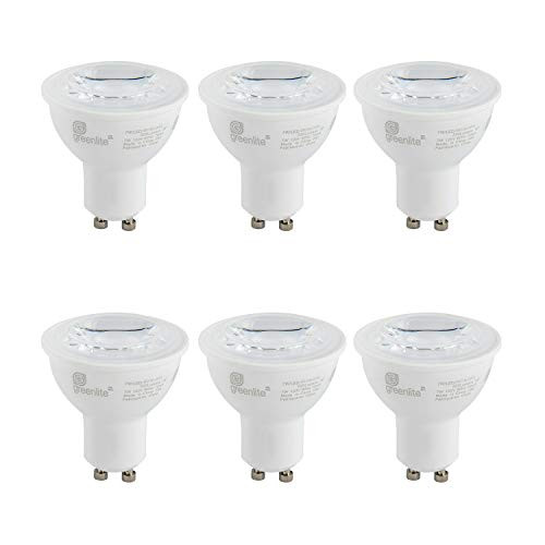 LED MR16 GU10 Spotlight Light Bulb 7W 50W Equivalent Dimmable 5000K Daylight 520 Lumens Energy Star 120V 6 Pack