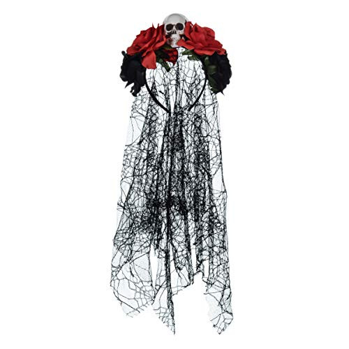 June Bloomy Day of the Dead Headpiece Rose Floral Crown Veil Halloween Costume Mexican Headband Skull Red Black June Bloomy Day of the Dead Headpiece Rose Floral Crown Veil Halloween Costume Mexican Headband Skull Red Black