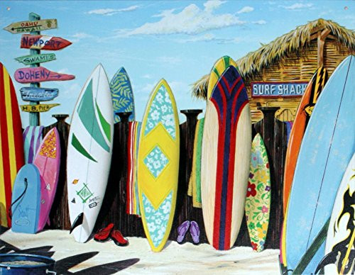 Westmoreland - Surf Shack Metal Tin Sign 16"W x 12.5"H , 16x13