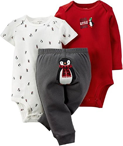 Carters Baby Boys 3 Piece Take Me Away Set Baby  Penguin NB