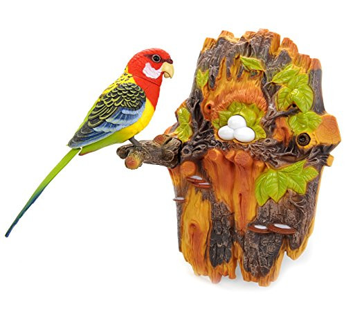 PowerTRC Chirping & Dancing Bird With Noise Sensor, Sound Activated Chirping Bird