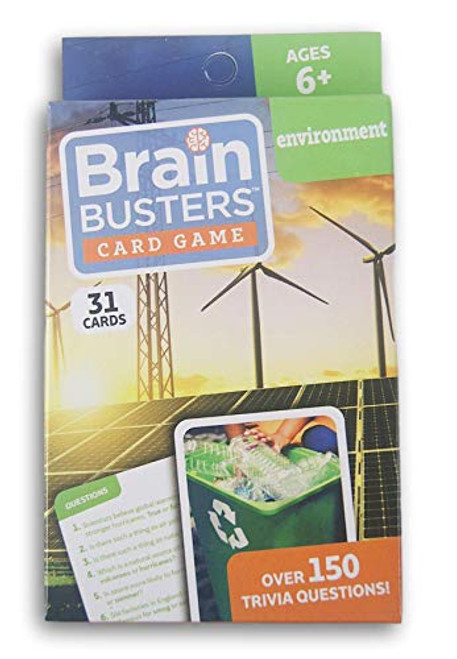 Brain Busters Trivia Card Game  31 Cards and Over 150 Trivia Questions  Ages 6 Environment