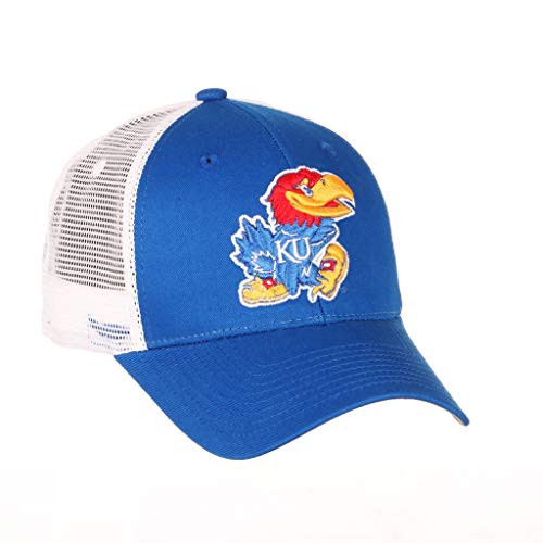University of Kansas Jayhawks KU Top Blue White Big Rig Mesh Adult MensWomens Adjustable Trucker Baseball HatCap