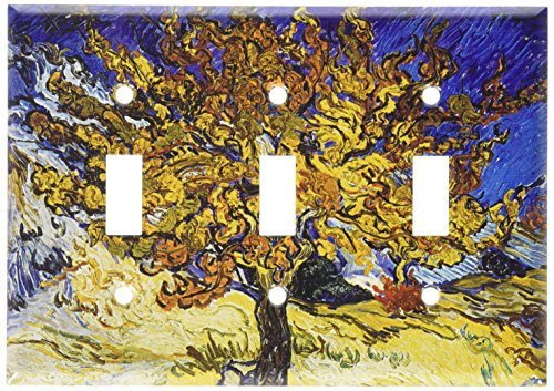 Art Plates - Van Gogh: Mulberry Tree Switch Plate - Triple Toggle