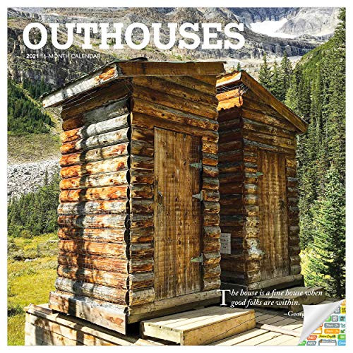 Outhouses Calendar 2021 Bundle  Deluxe 2021 Outdoor Toilets Wall Calendar with Over 100 Calendar Stickers Outhouses Gifts Office Supplies