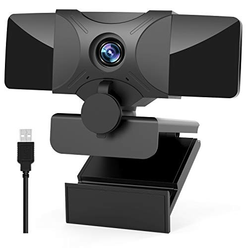 Webcam with Microphone 1080P HD USB Webcams with Privacy Cover PC Desktop Laptop Computer Streaming Web Camera for Windows Mac OS Webcam for Video Calling Zoom Conference Gaming Online Classes