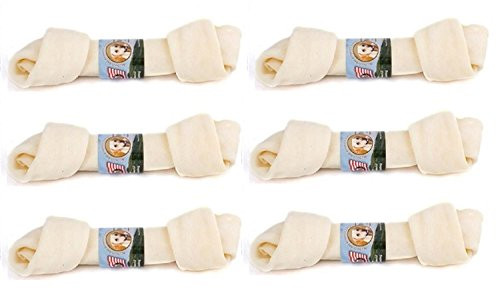 Premium USA Beef Hide  Flat Knot Bone  10  11 Pack of 6