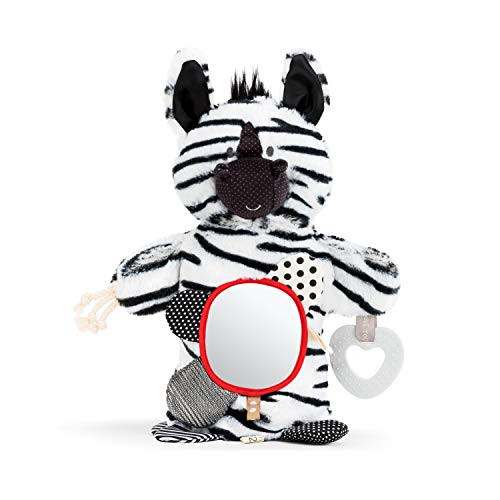 DEMDACO Zebra Black and White 13 inch Plush Polyester Fabric Animal Activity Puppet