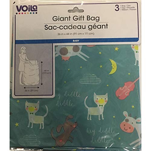 Giant Gift Bag for Childs Baby Gift Hey Diddle Diddle Nursery Rhyme Theme Giant Gift Bag for Childs Baby Gift Hey Diddle Diddle Nursery Rhyme Theme