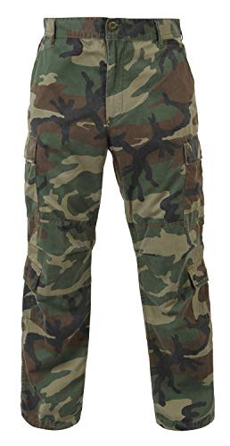 Rothco Vintage Paratrooper Cargo Pants Woodland Camo Large