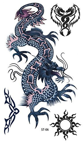 Supperb Temporary Tattoos  Blue Dragon