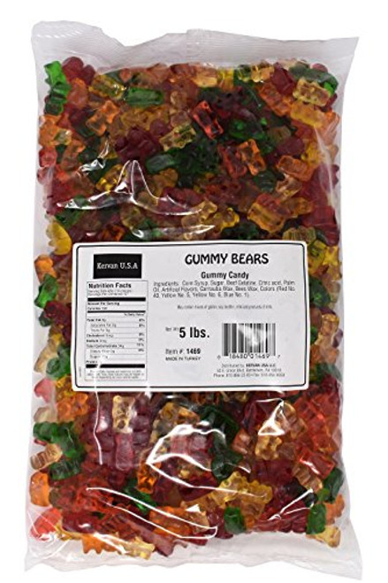 Assorted Gummy Bears Candy  5 Lbs