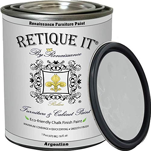 Retique It Chalk Furniture Paint by Renaissance DIY 16 oz Pint 03 Argentine