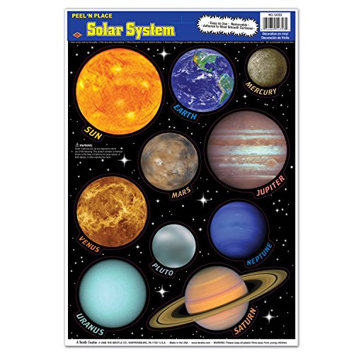 Solar System Peel N Place Party Accessory (Value 3-Pack)