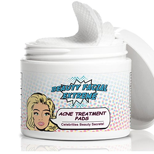Acne Treatment Pads Contains Salicylic Glycolic  Lactic Acid for Face  Body Eliminates Oily Skin Clogged Pores  Cystic Breakouts Remover for Dark Spots Whitehead  Blackhead Pimples