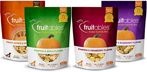 Fruitables Pumpkin Dog Treats Variety Pack of 4