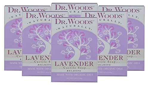 Dr Woods Exfoliating Lavender Bar Soap with Organic Shea Butter 525 oz Pack of 6