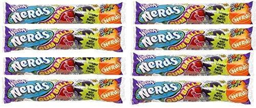 Gumballs With Nerds 40 Pieces  8 x 5 Packs Gumballs With Classic Nerds Candy