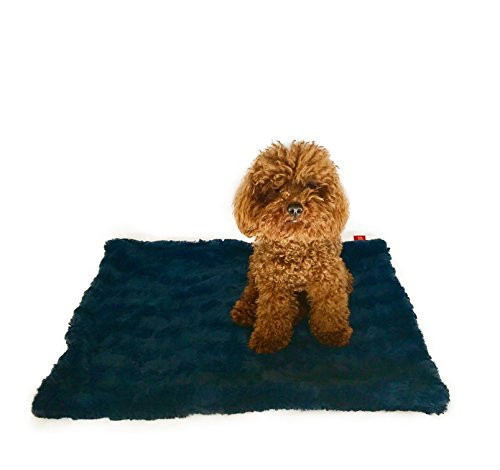 The Dog Squad Bella Minkie Binkie Blanket Small 20 x 30 Navy Blue