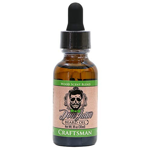Don Juan 100 Organic Craftsman Beard Oil and Conditioner Scented with Cedarwood Pine and Cypress Oil 1 Fluid Ounce