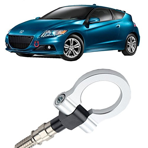 JGR Front Bumper Tow Hooks Round Track Racing for 20102014 Honda Fit 2nd Gen 20112014 Honda Insight 2011  Up Honda CRZ Silver
