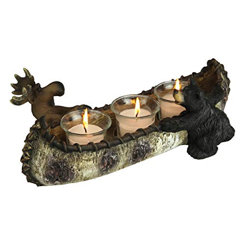 Rivers Edge Products Bear  Moose Candle Holder