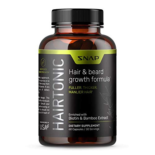Hair Growth Supplement for Men Hair Skin and Nail Vitamin Beard Growth Stop Hair Loss Regrow Hair with Biotin Keratin Bamboo More! 60 Capsules Hair Growth Supplement for Men Hair Skin and Nail Vitamin Beard Growth Stop Hair Loss Regrow Hair with Biotin Keratin Bamboo More! 60 Capsules