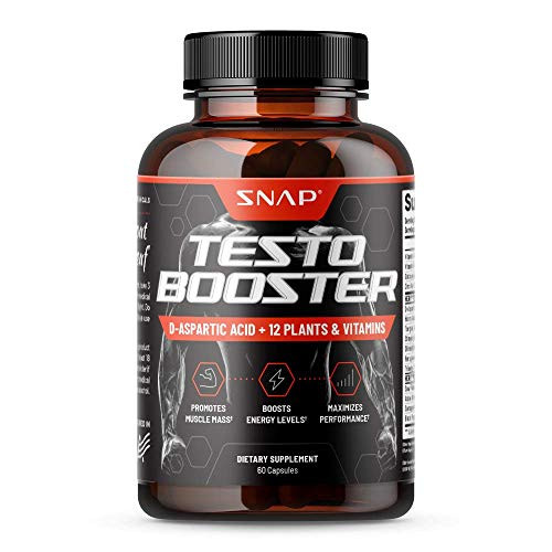Snap Supplements Mens Testo Booster  Improves Performance Blood Flow Promotes Muscle Fast Optimizes Natural Stamina Energy Endurance and Strength  60 Capsules