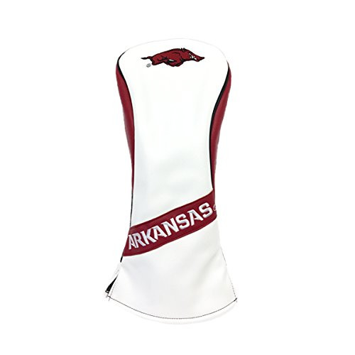 PRG Americas NCAA Arkansas Razorbacks Leatherette Driver Wood Cover White