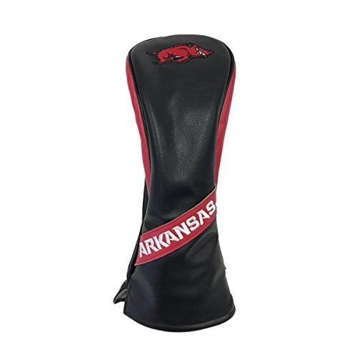 PRG Americas NCAA Arkansas Razorbacks Leatherette Fairway Wood Cover Black