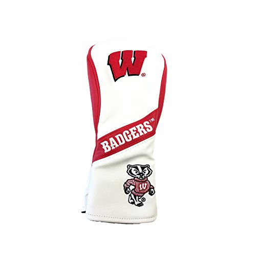 PRG Americas NCAA Wisconsin Badgers Leatherette Wood Fairway Cover White