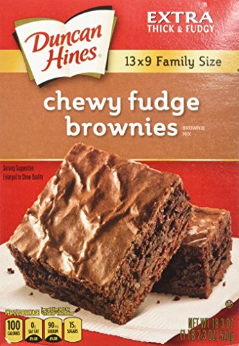 Duncan Hines Chewy Fudge Brownies 183oz Family Size  2 Boxes