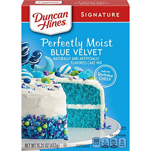 Duncan Hines Signature Cake Mix Blue Velvet 1525 Ounce Pack of 12